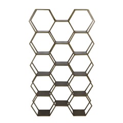 HEXAGON14 BRASS SHELF - CABINETS, SHELVES